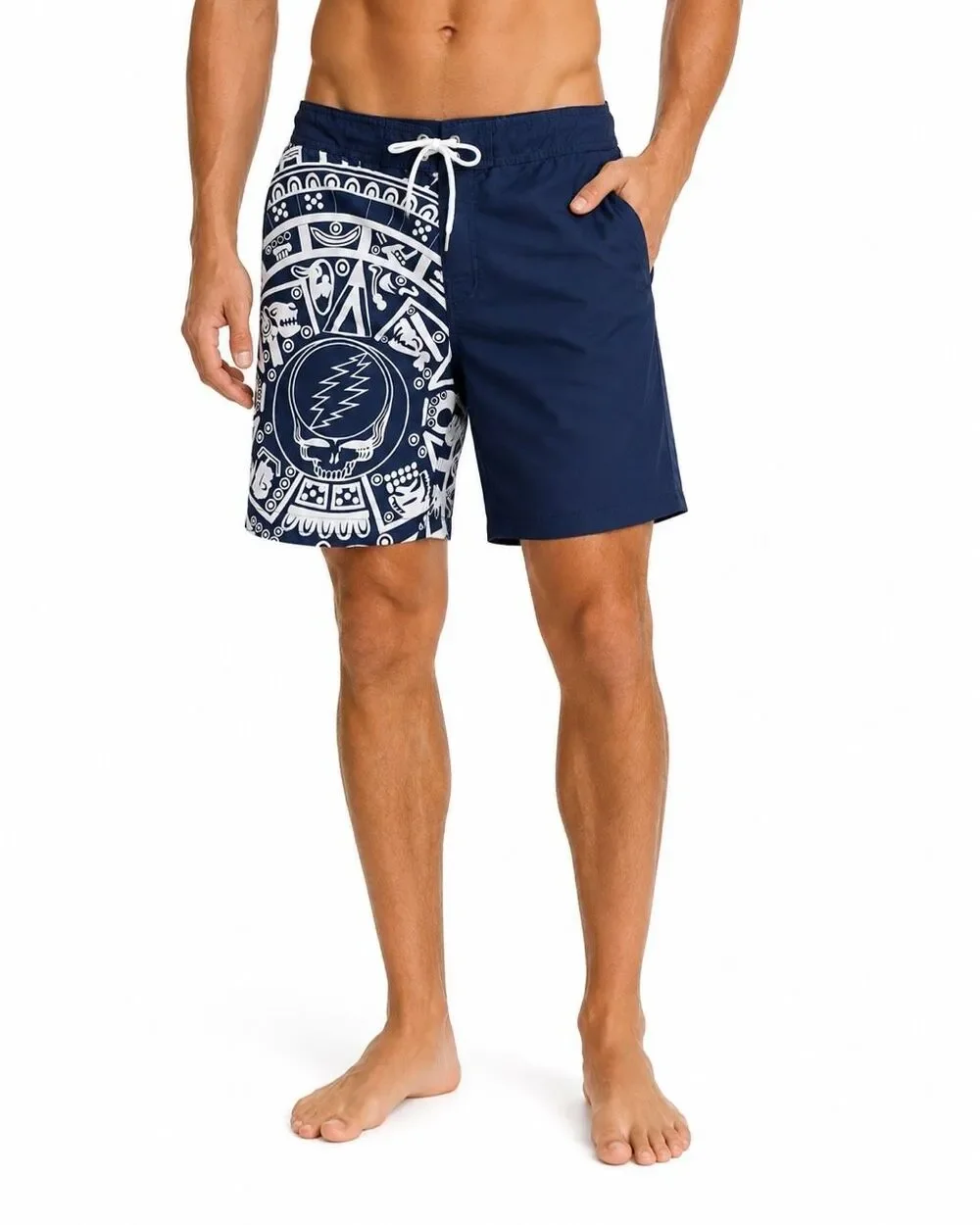 SEC 119 Grateful Dead Steal Your Face Navy Blue Swim Trunks Men’s Size 32